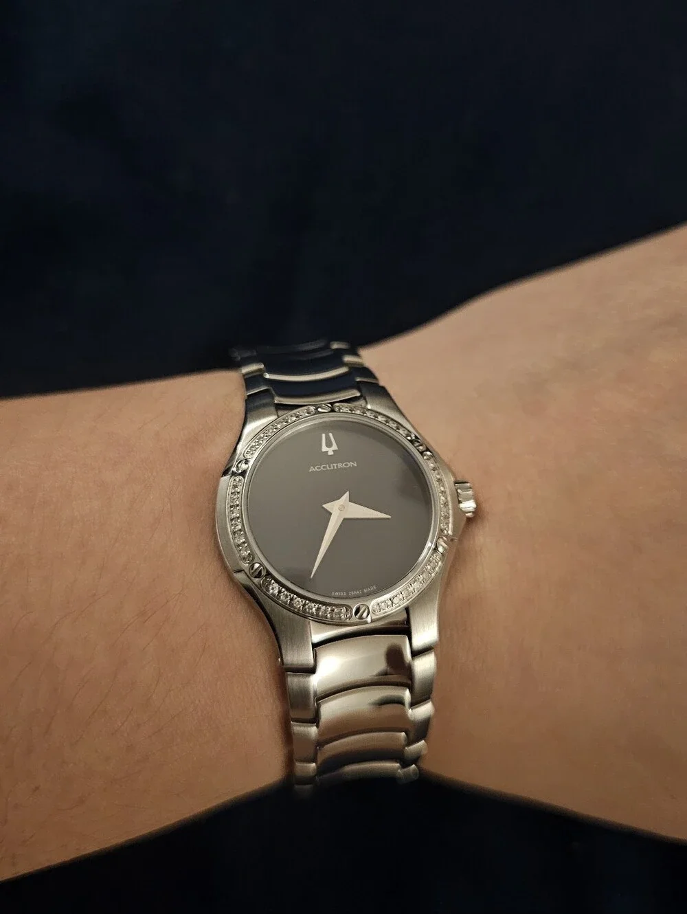 Accutron By BULOVA Women's Stainless Steel Black Dial Belize